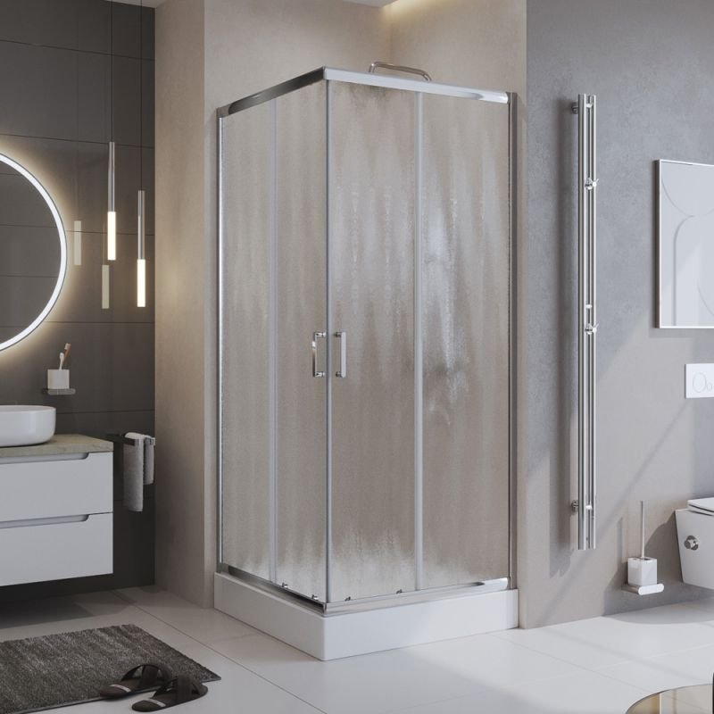 Душевой уголок BelBagno UNO-195-A-2-100-CH-CR Душевой уголок BelBagno UNO-195-A-2-100-CH-CR