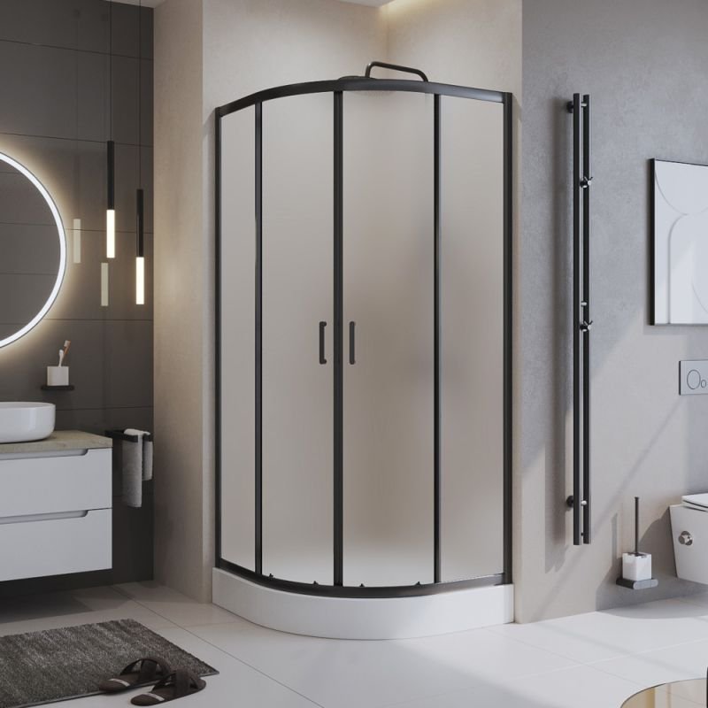 Душевой уголок BelBagno UNO-195-R-2-90-P-NERO Душевой уголок BelBagno UNO-195-R-2-90-P-NERO