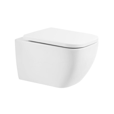 Унитаз подвесной безободковый c сиденьем BelBagno AL...