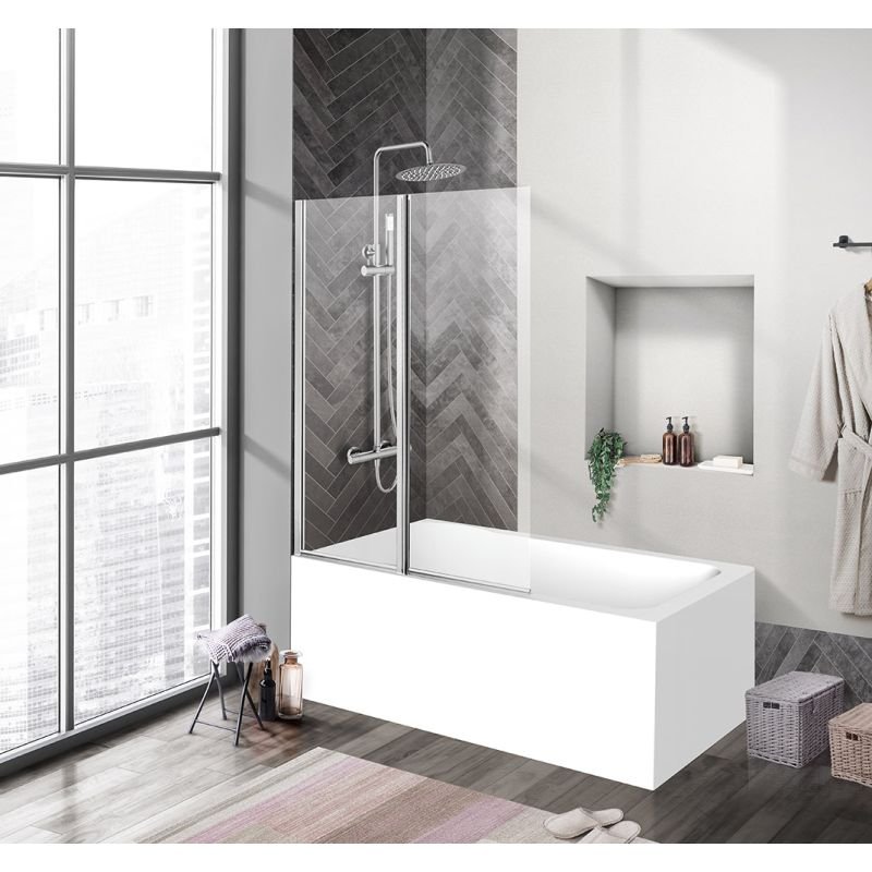 Душевая шторка на ванну BelBagno UNO-V-2-90/150-C-Cr Душевая шторка на ванну BelBagno UNO-V-2-90/150-C-Cr