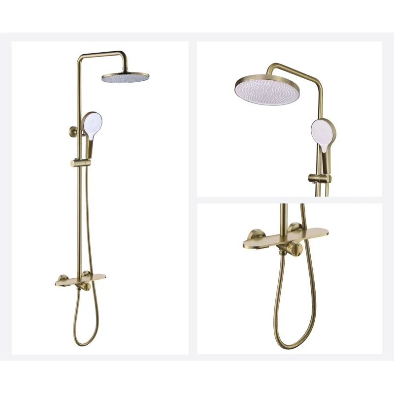 Душевая система Bronze de Luxe Icon 80112CG Золото матовое Душевая система Bronze de Luxe Icon 80112CG Золото матовое