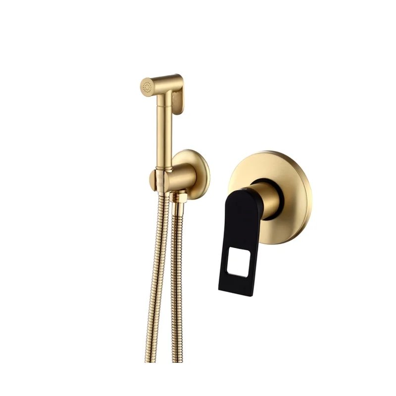 Гигиенический душ Bronze de Luxe Element EL28GB, со смесителем, матовое золото/черный матовый Гигиенический душ Bronze de Luxe Element EL28GB, со смесителем, матовое золото/черный матовый