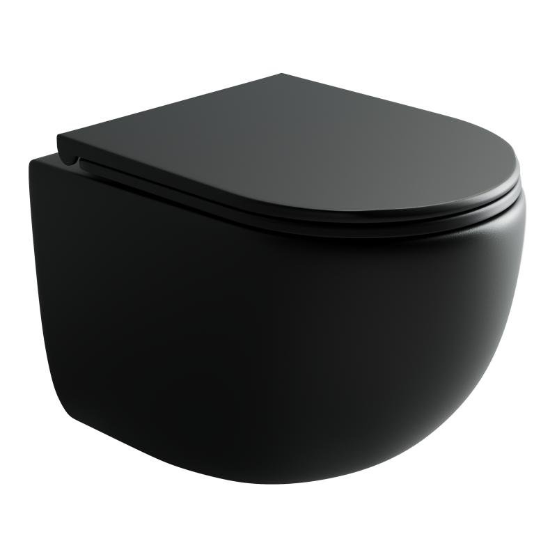 Унитаз подвесной Ceramicanova UP Rimless CN4007MB черный матовый Унитаз подвесной Ceramicanova UP Rimless CN4007MB черный матовый