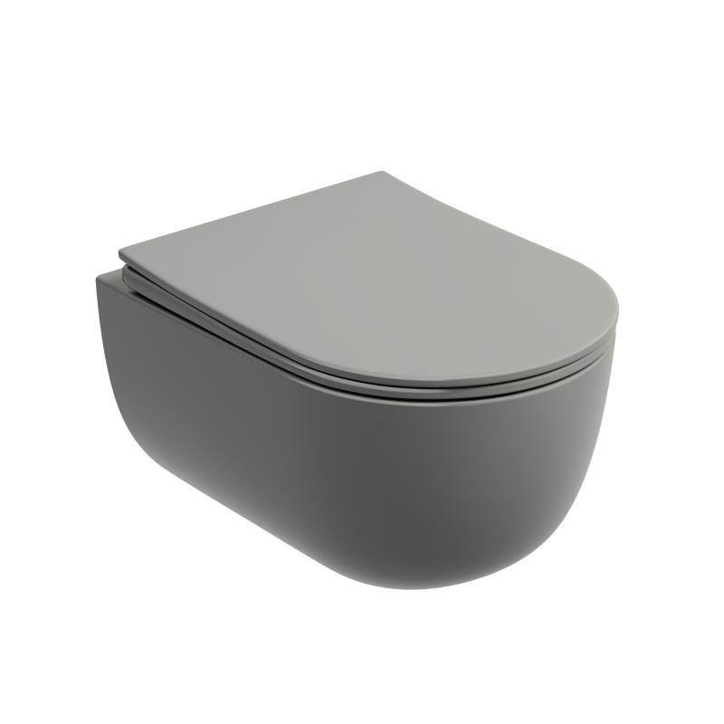 Унитаз подвесной Ceramicanova Modena Rimless CN6063MH, антрацит Унитаз подвесной Ceramicanova Modena Rimless CN6063MH, антрацит