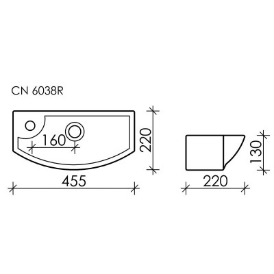 Рукомойник Ceramicanova Element CN6038R Белая
