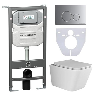 Комплект унитаза с инсталляцией Ceramicanova Metric ...