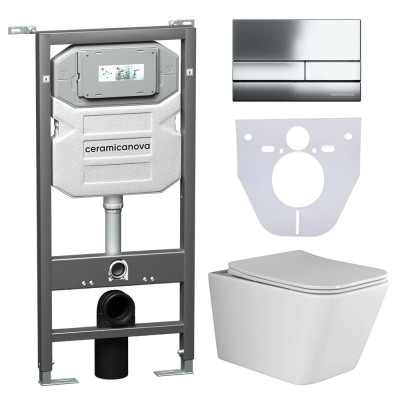 Комплект унитаза с инсталляцией Ceramicanova Metric ...