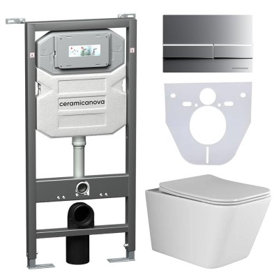 Комплект унитаза с инсталляцией Ceramicanova Metric ...