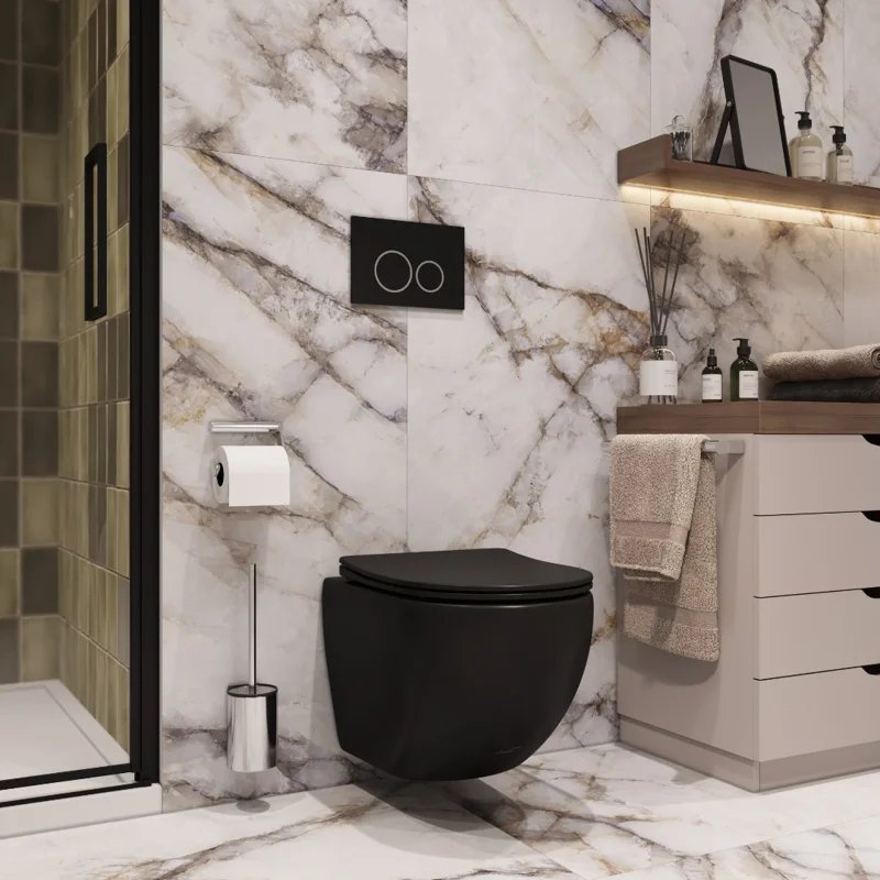 Унитаз SELLA Aria MB подвесной безободковый черный матовый, ТЕРМООБЖИГ (не плёнка), CT9160 Ceruttispa (490х360х325) Унитаз SELLA Aria MB подвесной безободковый черный матовый, ТЕРМООБЖИГ (не плёнка), CT9160 Ceruttispa (490х360х325)
