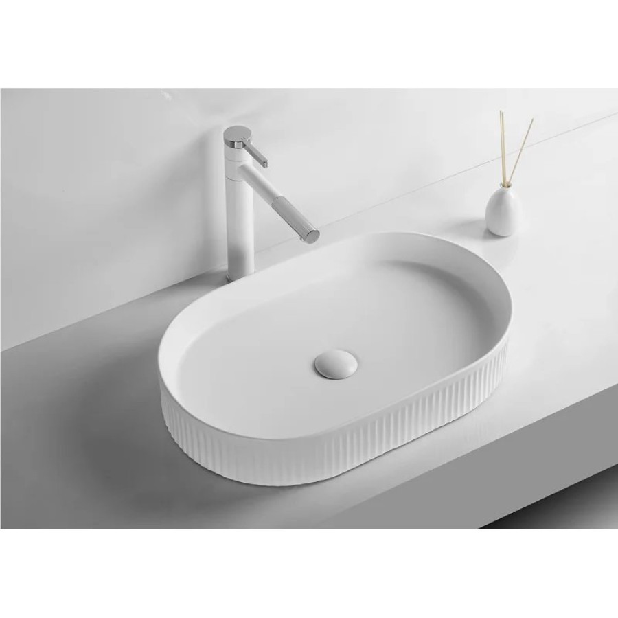Раковина  CR8009 накладная, белая, овальная 580х360х100  Ceruttispa