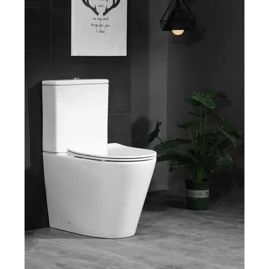 Унитаз SELLA GW напольный безободковый белый Ceruttispa CT9864 (605х370х800)