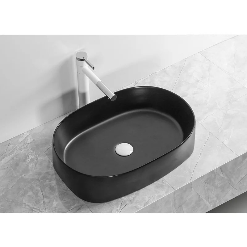 Раковина CR2691 накладная, черный матовый, овальная 560х390х140 Ceruttispa Раковина CR2691 накладная, черный матовый, овальная 560х390х140 Ceruttispa