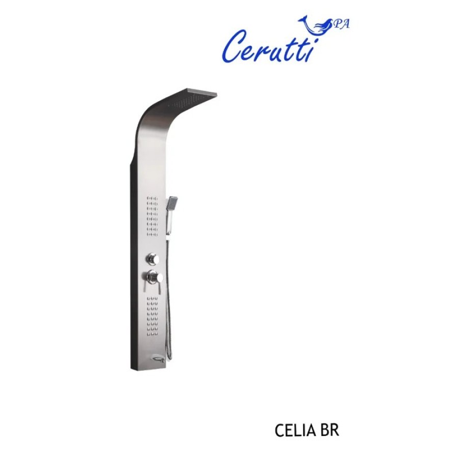 Панель CELIA RG душевая из нержавеющей стали с форсунками Ceruttispa CT10406, цвет розовое золото