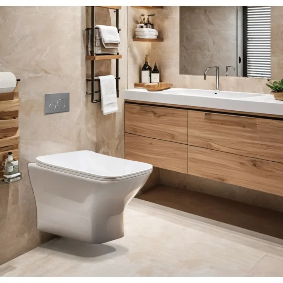 Унитаз ELLEROS Aria UF подвесной безободковый Ceruttispa CT10482 (520x350x360)