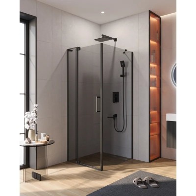 Душевой уголок Cezares SLIDER-AH-1-90-70/80-GRIGIO-NERO