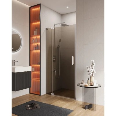 Душевая дверь в нишу CEZARES SLIDER-B-1-70/80-BR-Cr
