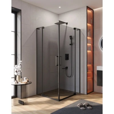 Душевой уголок Cezares SLIDER-A-2-100/110-GRIGIO-NERO