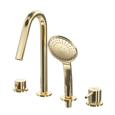 Смеситель на борт ванны Cezares LEAF-BVDM4-L-SR