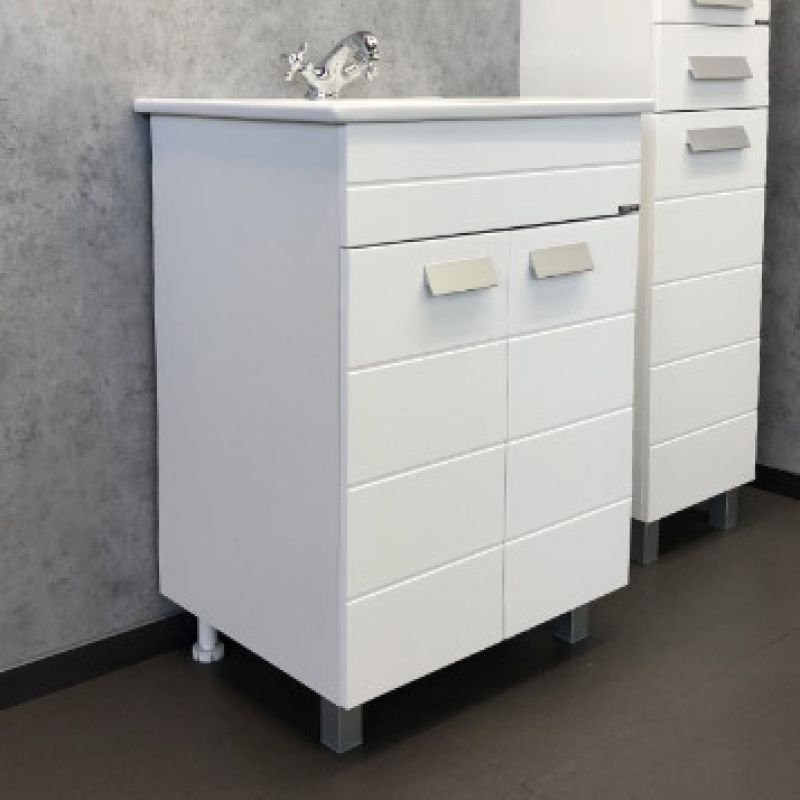 Тумба с раковиной Comforty "Модена М-60" 00-00001642 белая матовая с раковиной "Quadro 60 " Тумба с раковиной Comforty "Модена М-60" 00-00001642 белая матовая с раковиной "Quadro 60 "