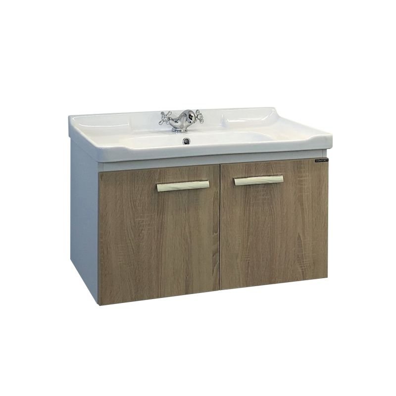 Тумба с раковиной Comforty "Рига-80" 00004139026 дуб сонома с раковиной Comforty 9335-80 Тумба с раковиной Comforty "Рига-80" 00004139026 дуб сонома с раковиной Comforty 9335-80