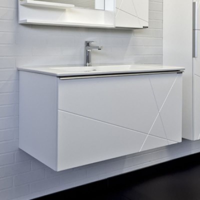 Тумба с раковиной Comforty Мерано 90 00-00010665 бел...
