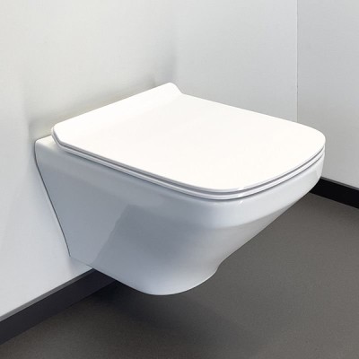 Подвесной безободковый унитаз Comforty, белый, 00-00...
