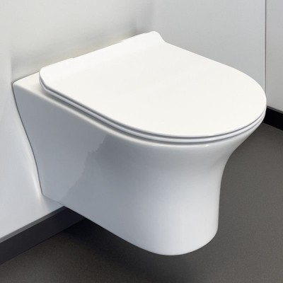 Подвесной безободковый унитаз Comforty, белый, 00-00...