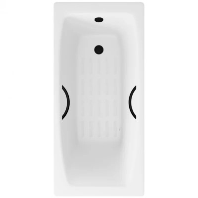 Ванна чугунная Delice Repos 170х70 с черными матовым...