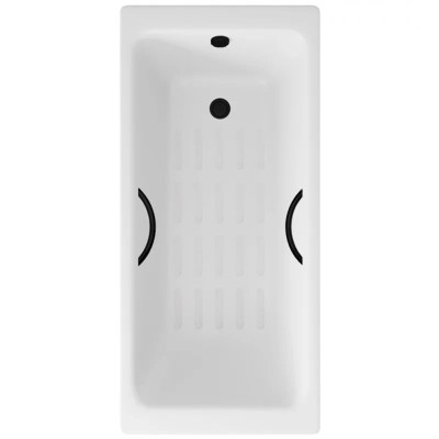 Ванна чугунная Delice Parallel 170х70 с черными мато...