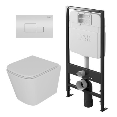 Комплект унитаза с инсталляцией D&K DS1431602 с ...