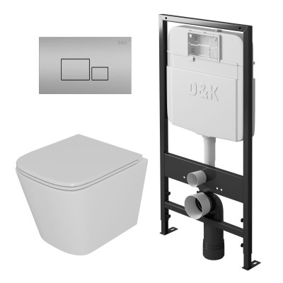Комплект унитаза с инсталляцией D&K DS1431604 с ...