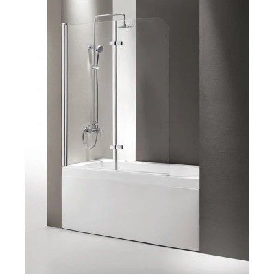 Шторка на ванну CEZARES ECO-O-V-12-120/140-C-Cr