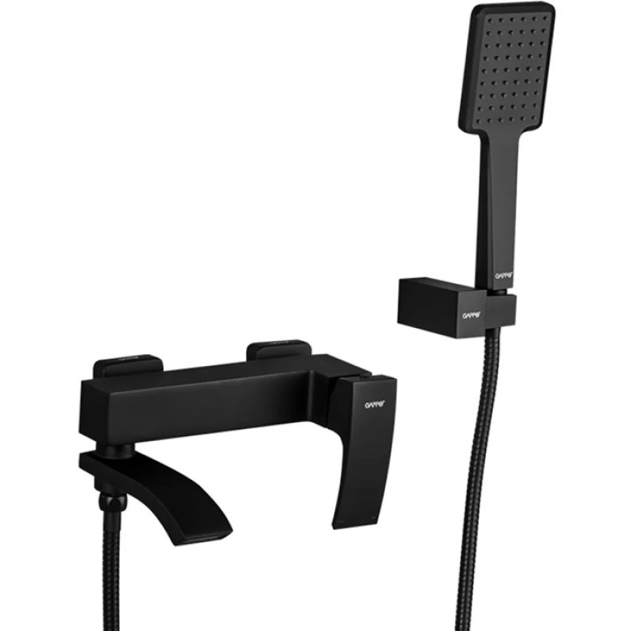 Смеситель для ванны Gappo G07-6 G3207-6 Черный матовый