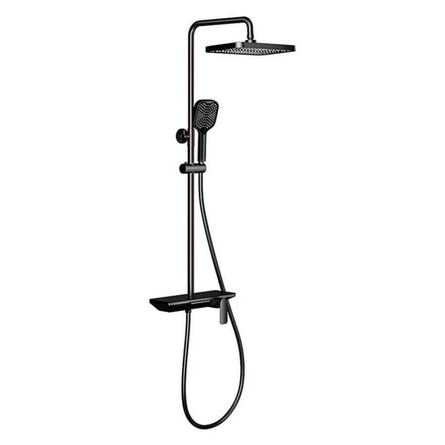 Душевая стойка со смесителем Gappo G2496-16 Черная