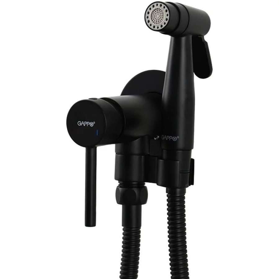 Гигиенический душ со смесителем Gappo G06-6 G7206-6 Черный матовый