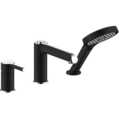 Смеситель на борт ванны Gappo G03-6 G1103-6 Черный м...