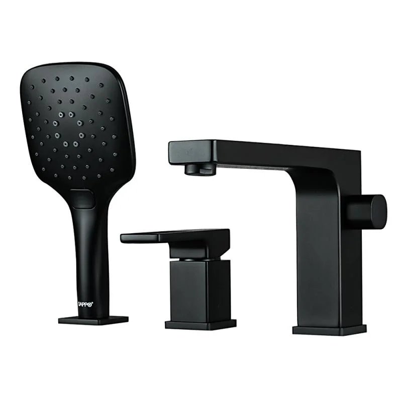 Смеситель на борт ванны Gappo G17-6 G1117-6 Черный матовый Смеситель на борт ванны Gappo G17-6 G1117-6 Черный матовый