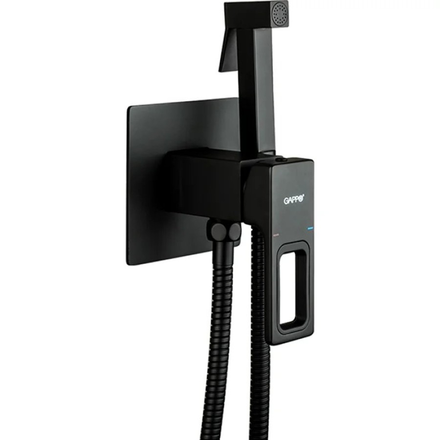 Гигиенический душ со смесителем Gappo G17-6 G7217-6 Черный матовый