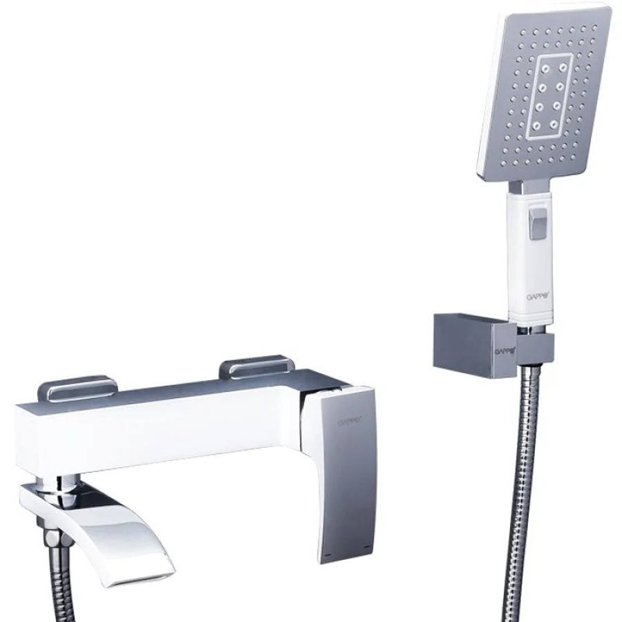 Смеситель для ванны Gappo G07 G3207-8 Белый Хром