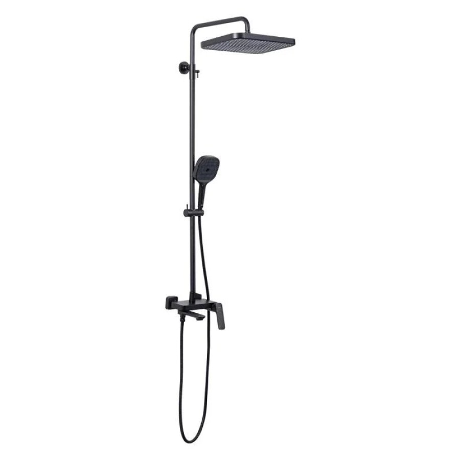Душевая стойка со смесителем Gappo G28-6 G2428-6 Черная