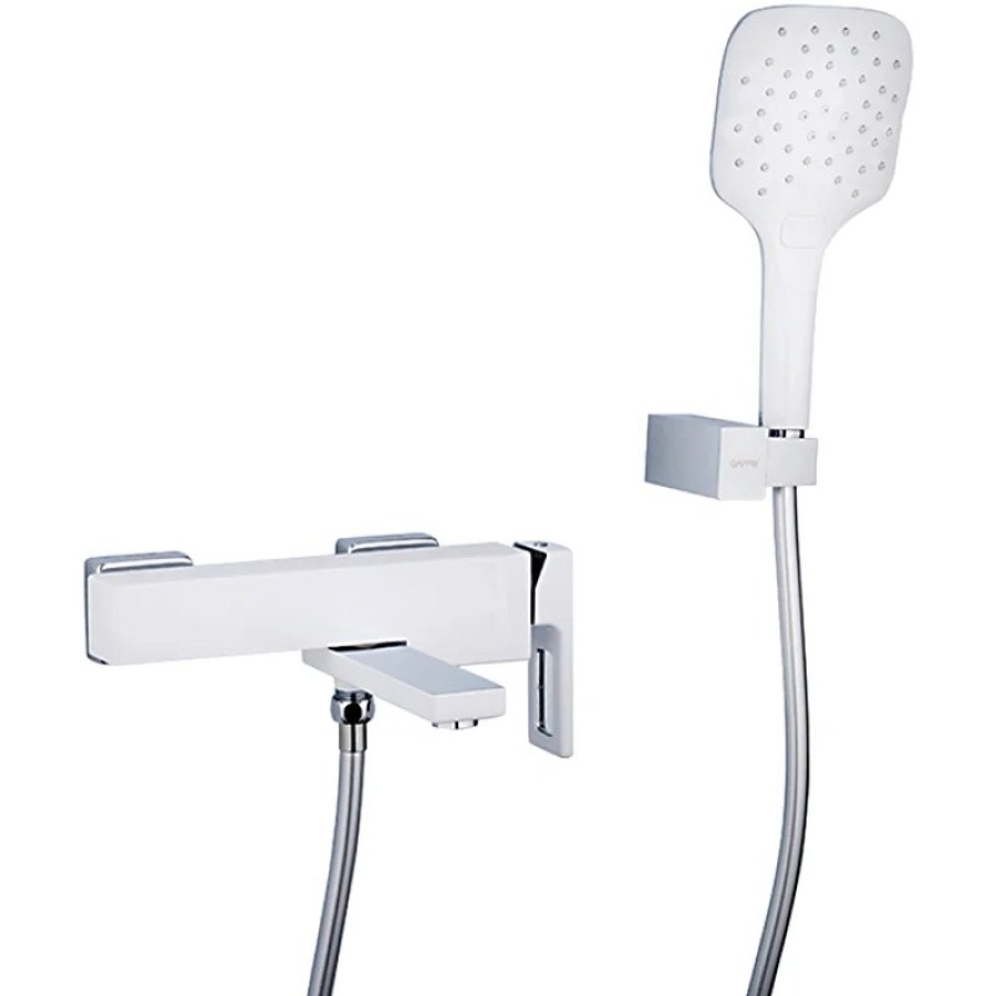 Смеситель для ванны Gappo G17-8 G3217-8 Белый Хром