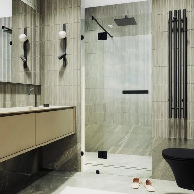 Душевая дверь MaybahGlass с добором на петлях 1950*1...