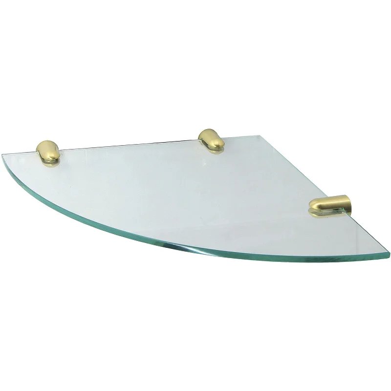 Стеклянная полка WasserKRAFT K-533BRUSHED GOLD угловая Золото матовое Стеклянная полка WasserKRAFT K-533BRUSHED GOLD угловая Золото матовое