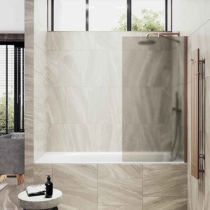 Шторка на ванну Maybah Glass MGV-76-2ш 800x1400 в широком профиле Бронза стекло бронзовое матовое Шторка на ванну Maybah Glass MGV-76-2ш 800x1400 в широком профиле Бронза стекло бронзовое матовое