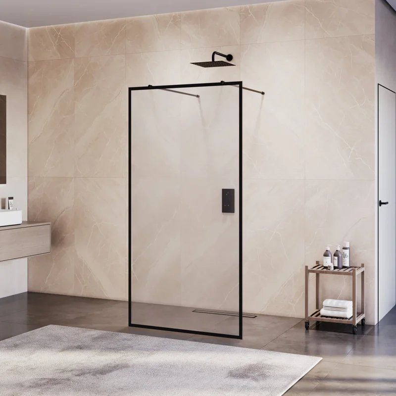 Душевая стенка RGW Walk In WA-017-B, 130 см, стекло прозрачное, профиль черный матовый, 35101713-84 Душевая стенка RGW Walk In WA-017-B, 130 см, стекло прозрачное, профиль черный матовый, 35101713-84