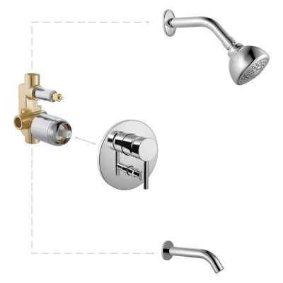 Встраиваемая душевая система Haiba HB80297-2, хром