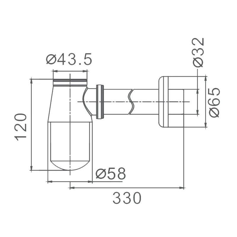 Сифон для раковины Haiba HB80, хром Сифон для раковины Haiba HB80, хром