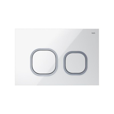 Клавиша смыва Iddis Uniglass UNG01WCi77 Белая Хром