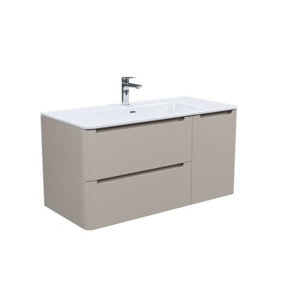 Тумба с умывальником, подвесная, 100 см, капучино, E...