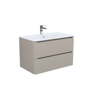 Тумба с умывальником, подвесная, 80 см, капучино, Ed...